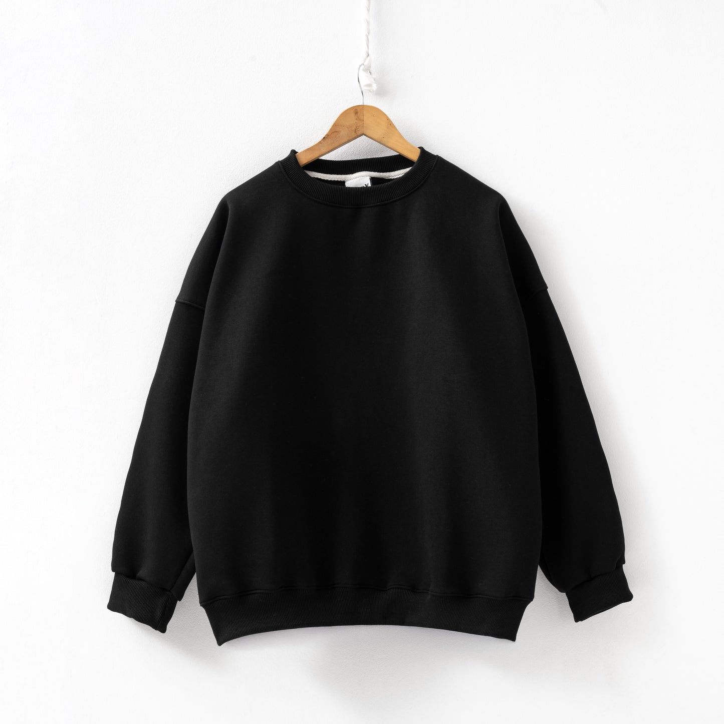 Plain black sweatshirt