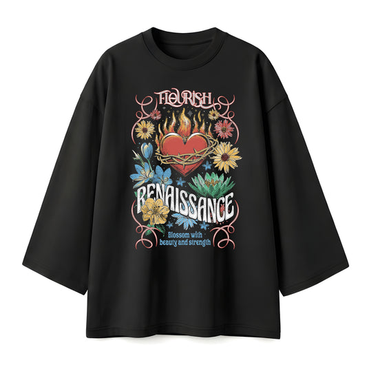 Flourish black oversize tshirt
