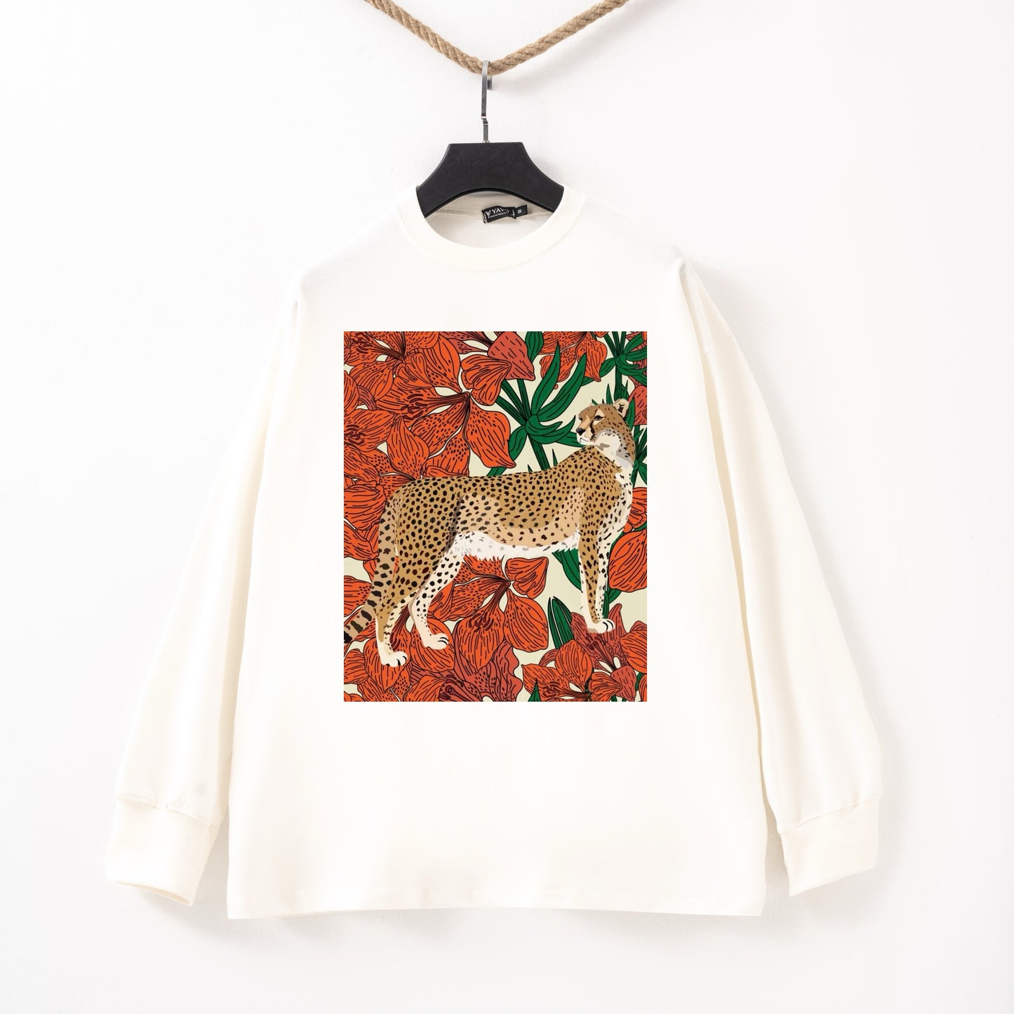 Cheetah white Tshirt