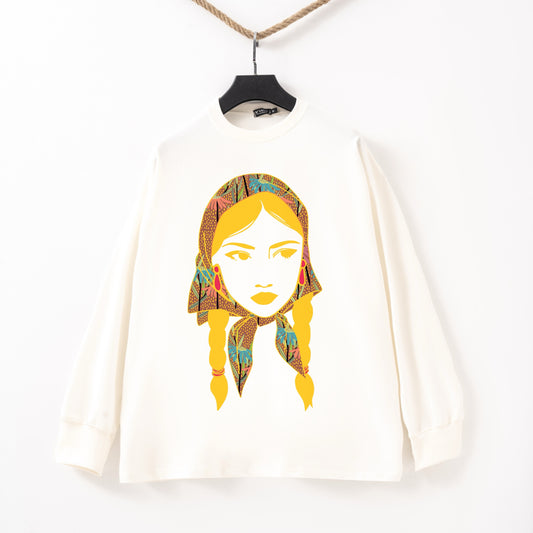 Russian girl white Tshirt