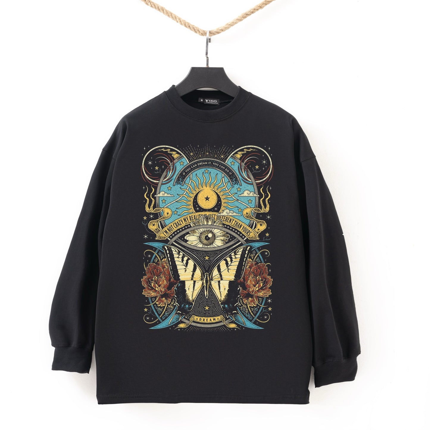 Vintage butterfly black Tshirt