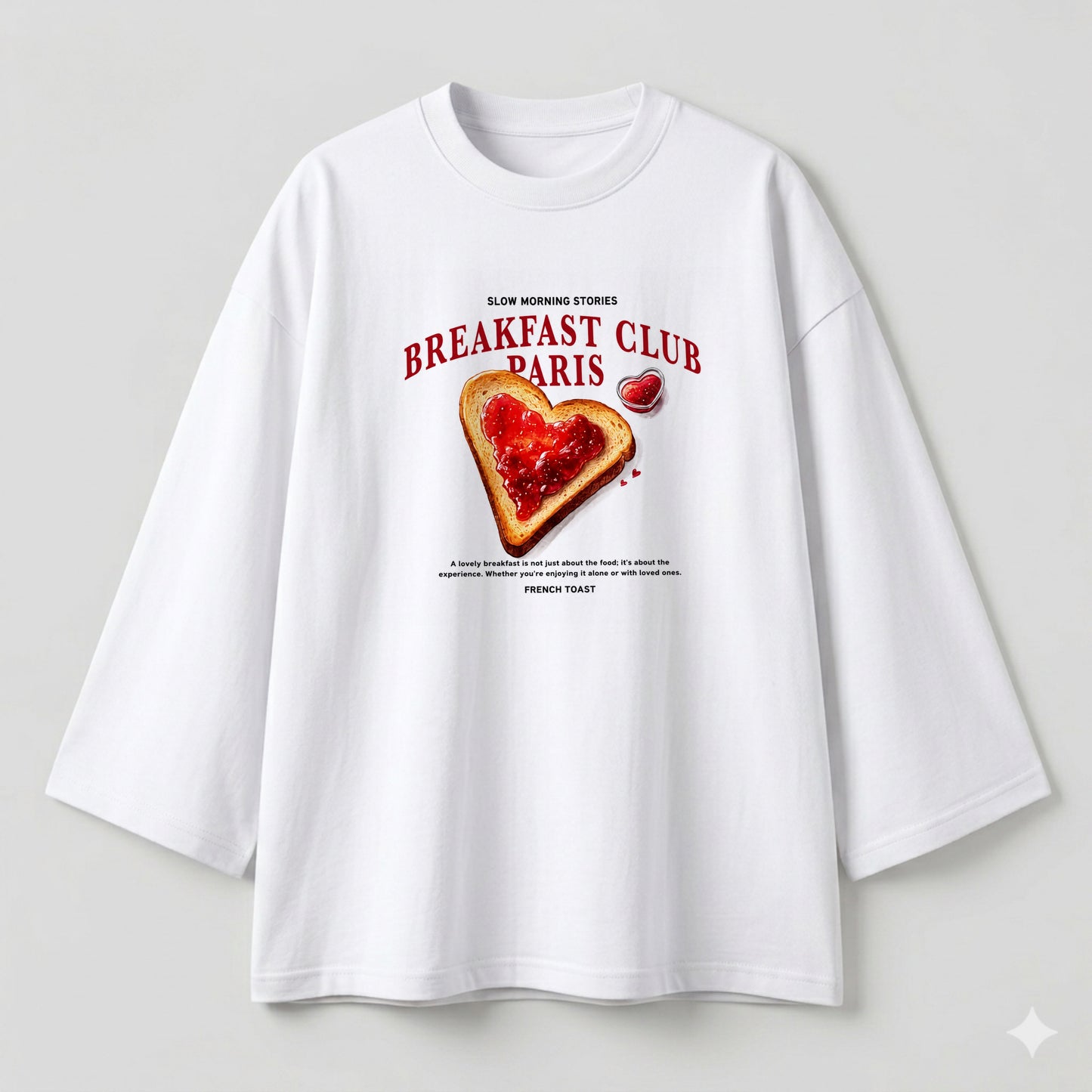 Breakfast white oversize tshirt
