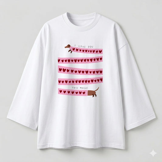Love white oversize tshirt