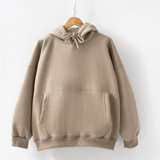 Plain cream coffee hoodie
