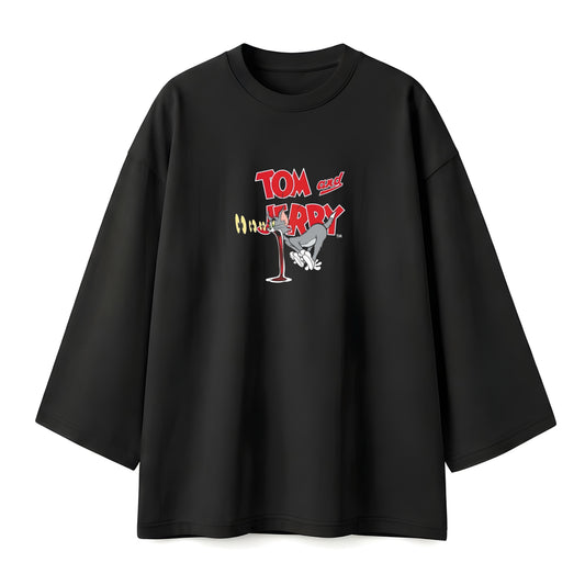 Tom & jerry black oversize tshirt