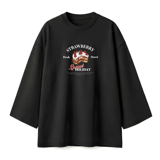 Strawberry black oversize tshirt