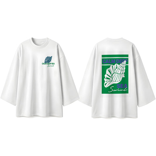 Deep sea white oversize tshirt