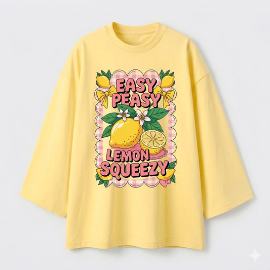 Lemon squeezy yellow oversize tshirt