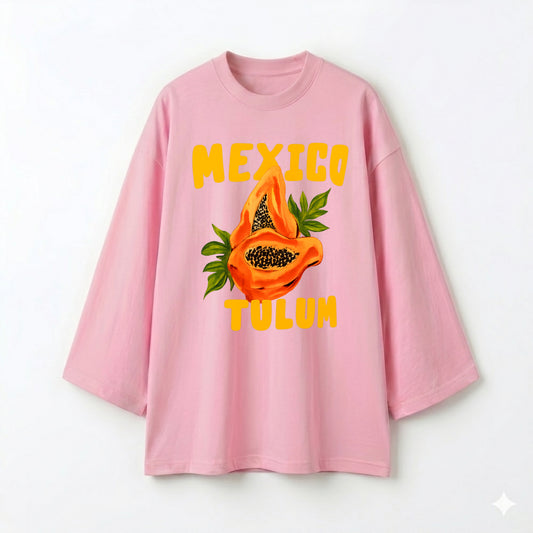 Mexico papaya pink oversize tshirt