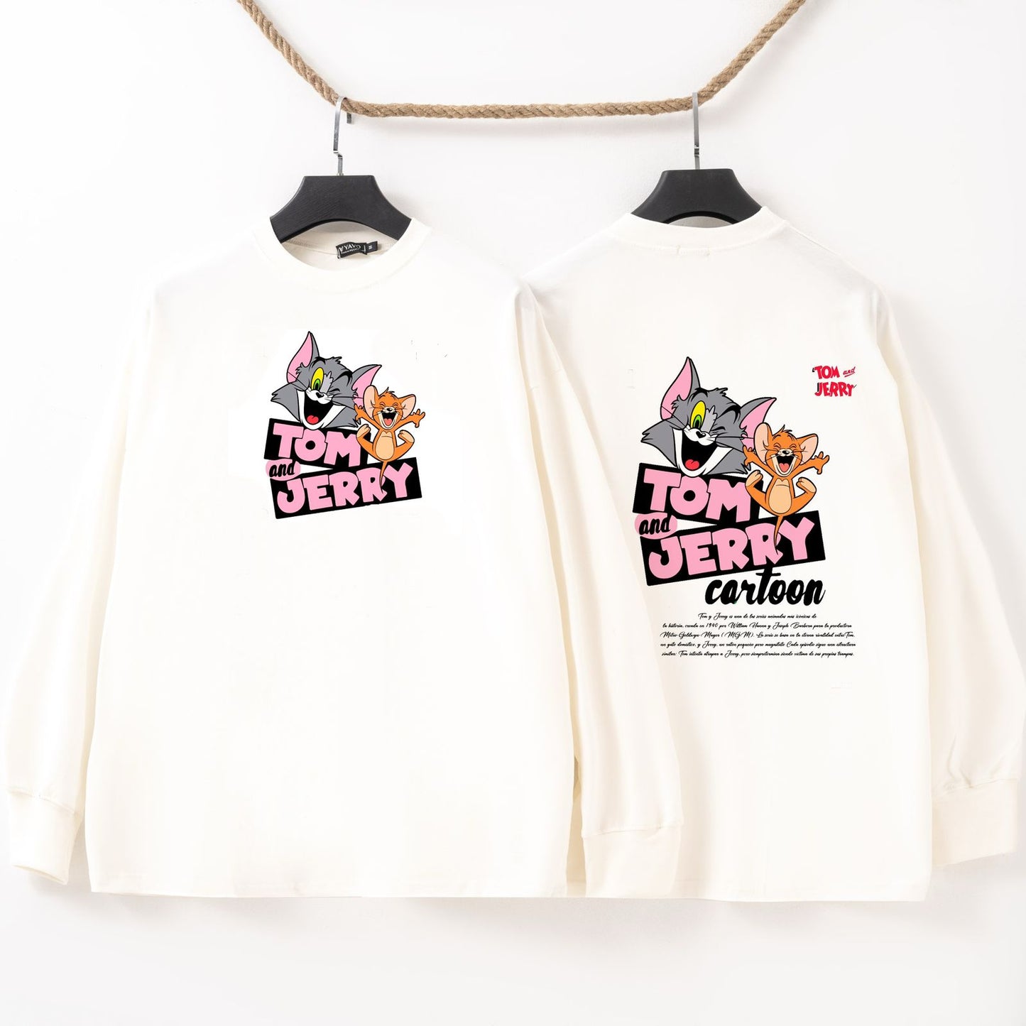 Tom & jerry pink white Tshirt