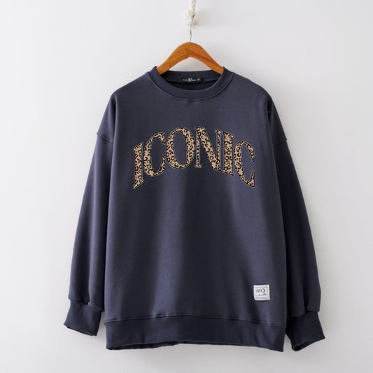 iconic gray autumn crewneck