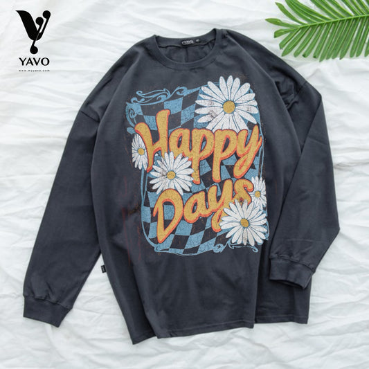 Happy days Gray tshirt