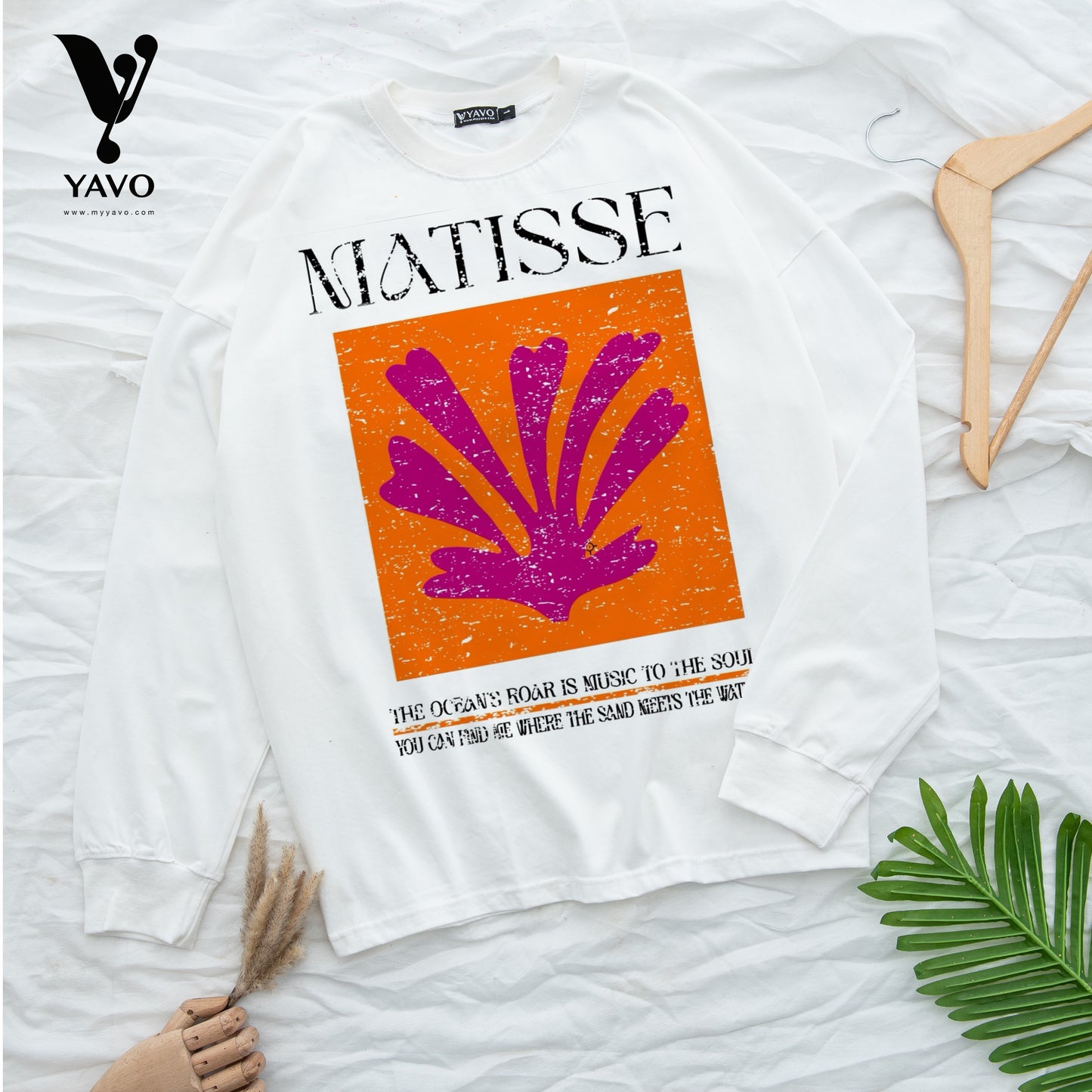 Matisse orange white tshirt