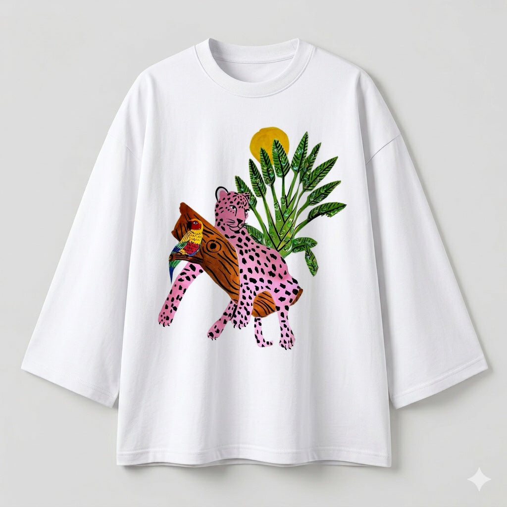 Jungle white oversize tshirt