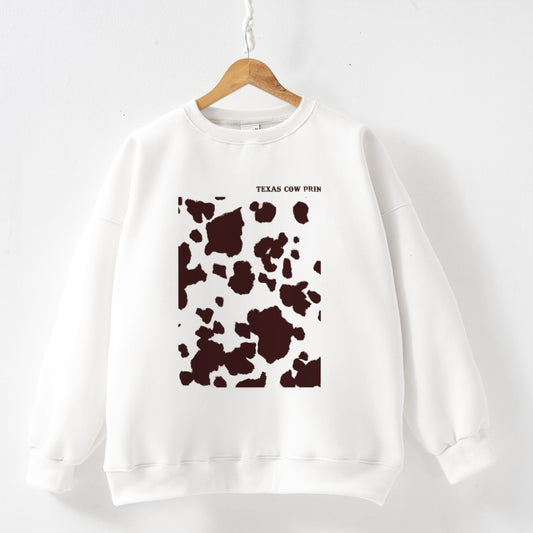 Texas Cow White sweatshirt