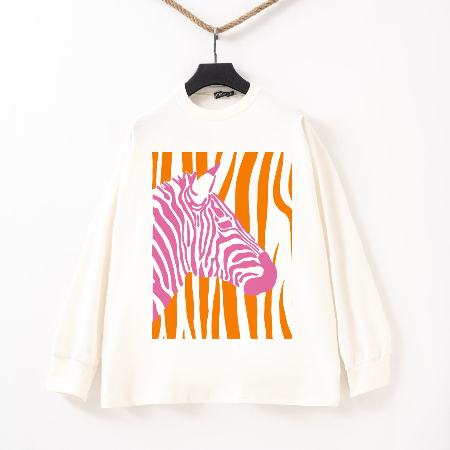 Orange zebra white Tshirt