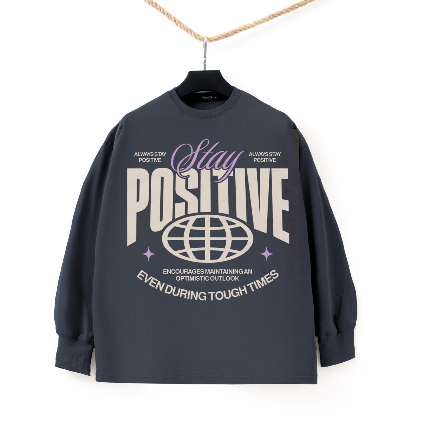 Stay positive gray Tshirt