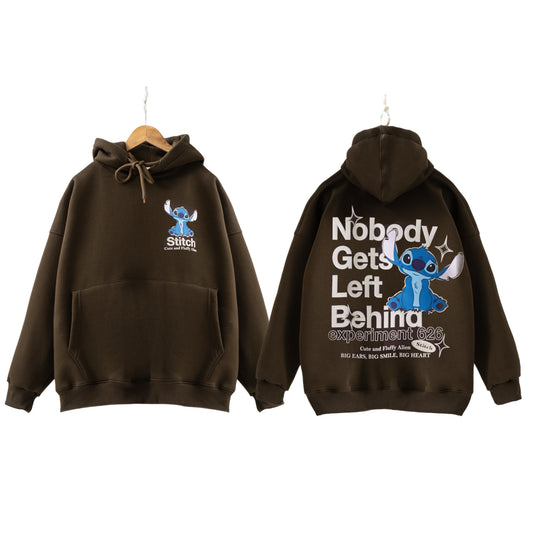 Stitch chocolate brown Hoodie