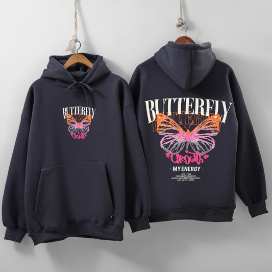 Butterfly gray Hoodie