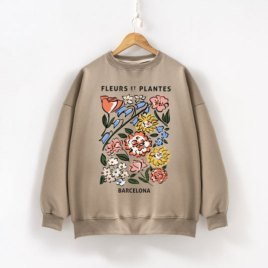 Barcelona cream cafe Crewneck