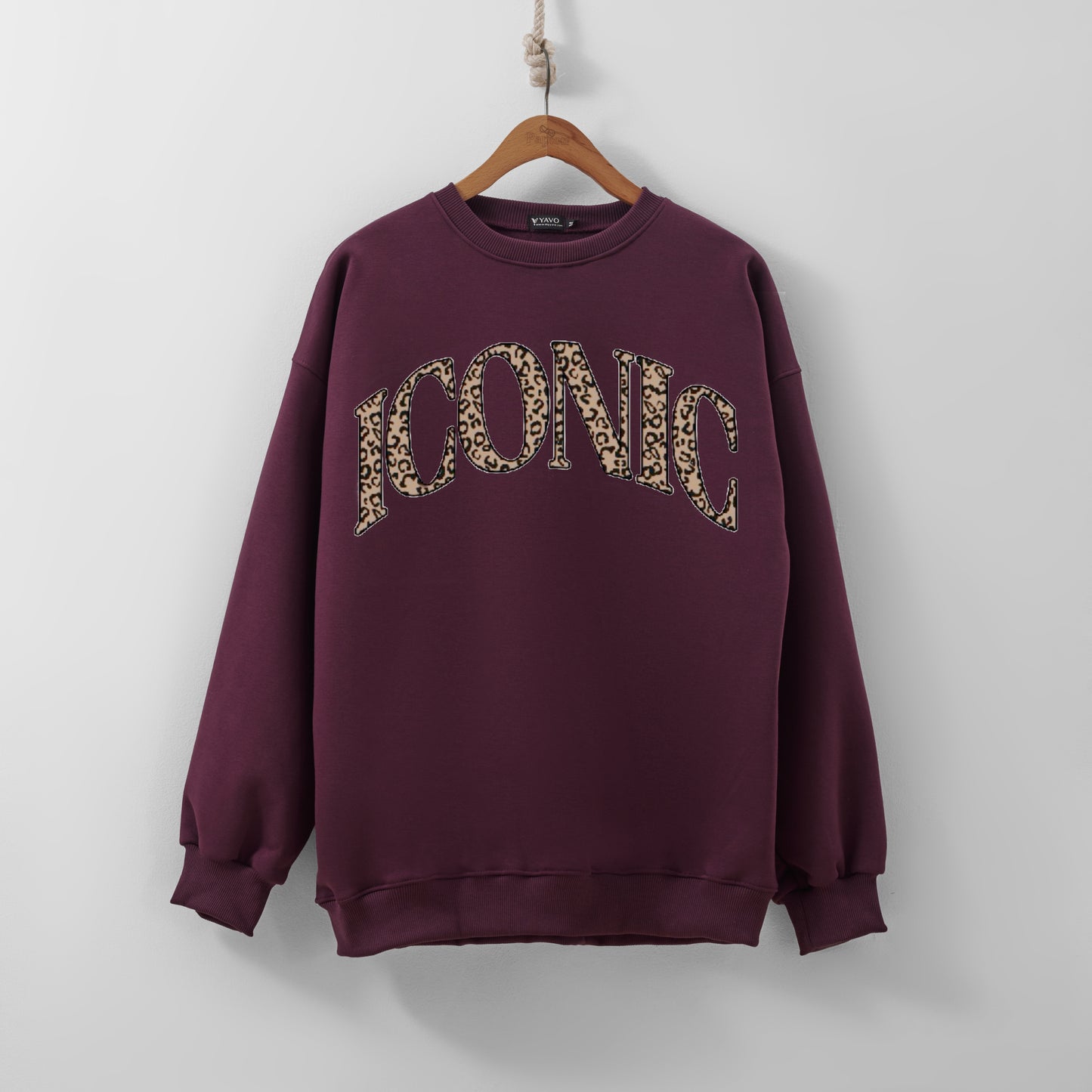 Iconic burgundy sweatshirt