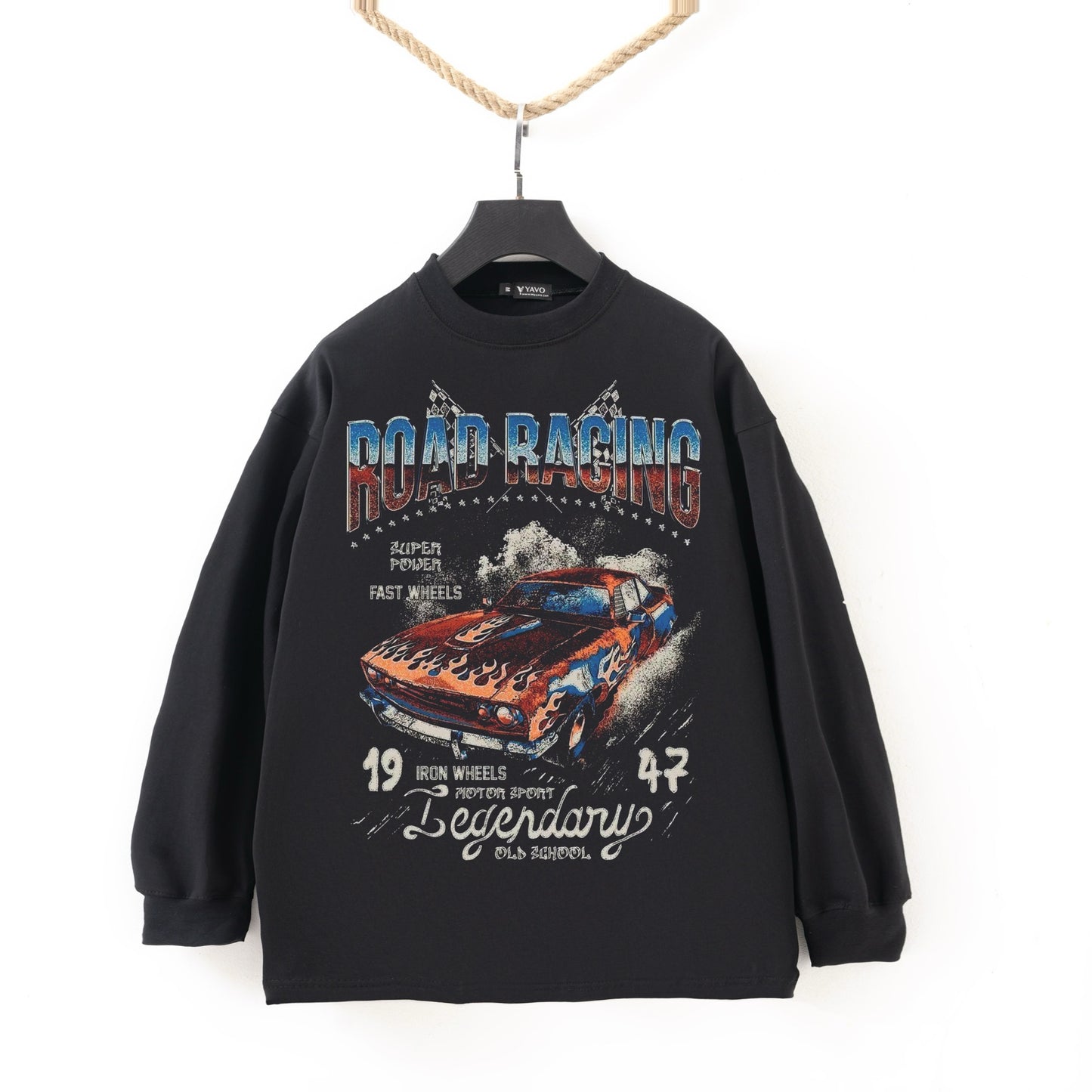 Road racing black Tshirt