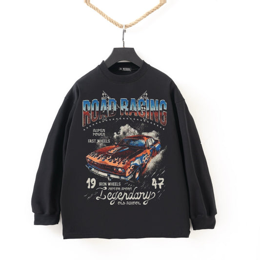 Road racing black Tshirt