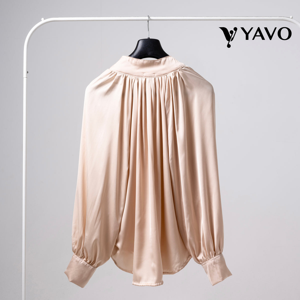 Beige satin blouse