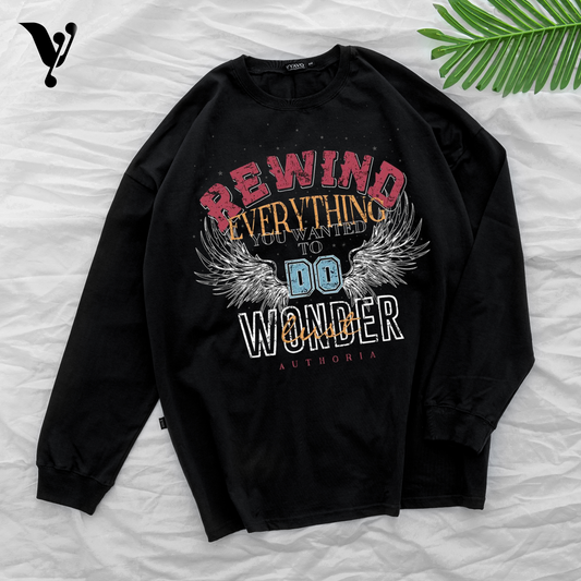 Rewind oversize black Tshirt