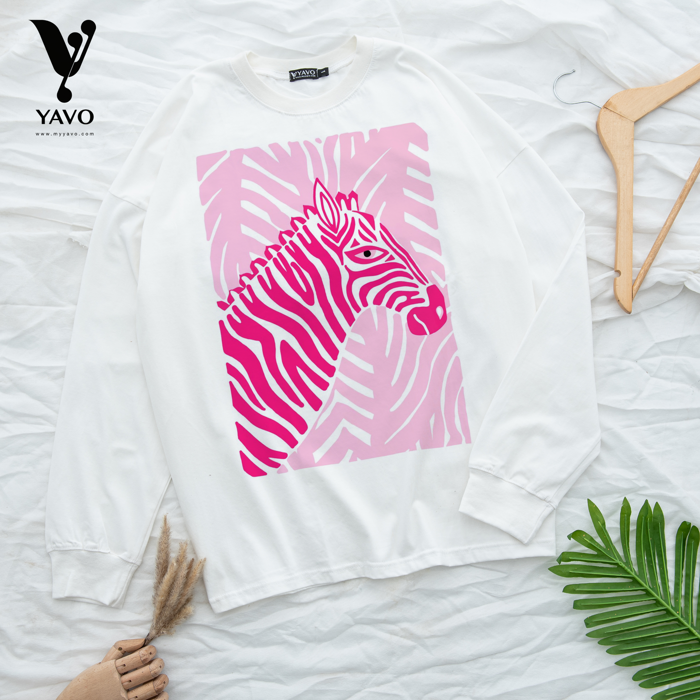 Pink zebra white Tshirt