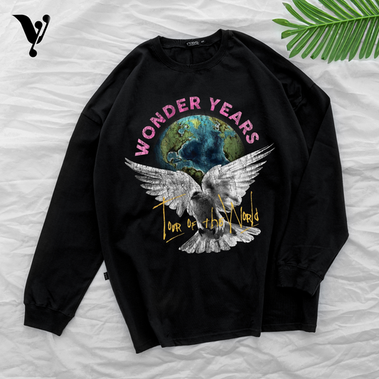 Wonder years oversize black Tshirt